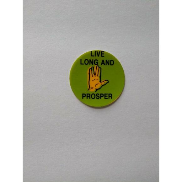 Star Trek 25th Pinball Decal Sticker Original Live Long And Prosper Green Hand - Picture 4 of 4